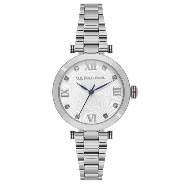 ساعة يو إس بولو أسن USPA2121-03 نسائية كلاسيكية رمادي ستانلس ستيل – US Polo Assn. USPA2121-03 Women’s Metallic Grey Classic Watch